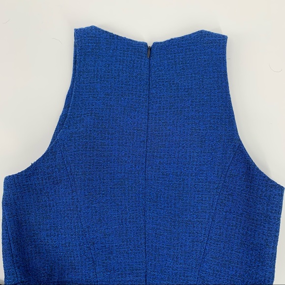 NWT Banana Republic Blue Tweed Dress Sz 10 - Picture 6 of 7